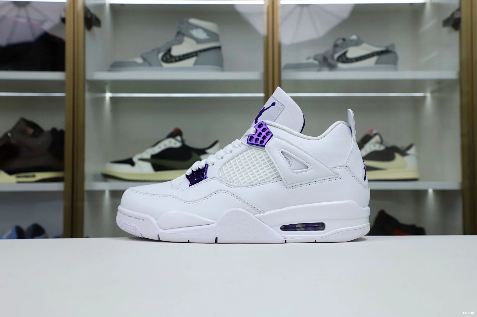 METALLIC JORDAN 4 AIR PURPLE 0128